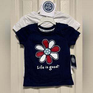 NWT Life Is Good 2 Pack Girls T-Shirts